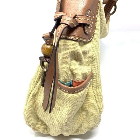 Fossil Khaki Canvas Shoulder Bag - Picture 4 of 13